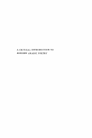 A Critical Introduction to Modern Arabic Poetry-@kitap.pdf